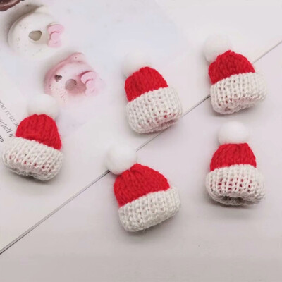 2-20X Christmas Doll Hat Knitting Mini Hats Miniature Santa Hat