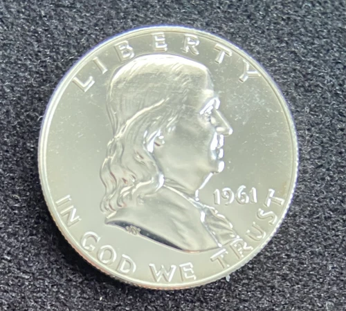 1961 (P) Proof Franklin 90% Silver Half Dollar Uncirculated