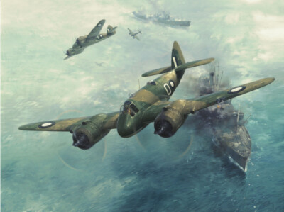 Bristol Beaufighter RAAF Australian Aviation Kunstdruck Darryl Legg