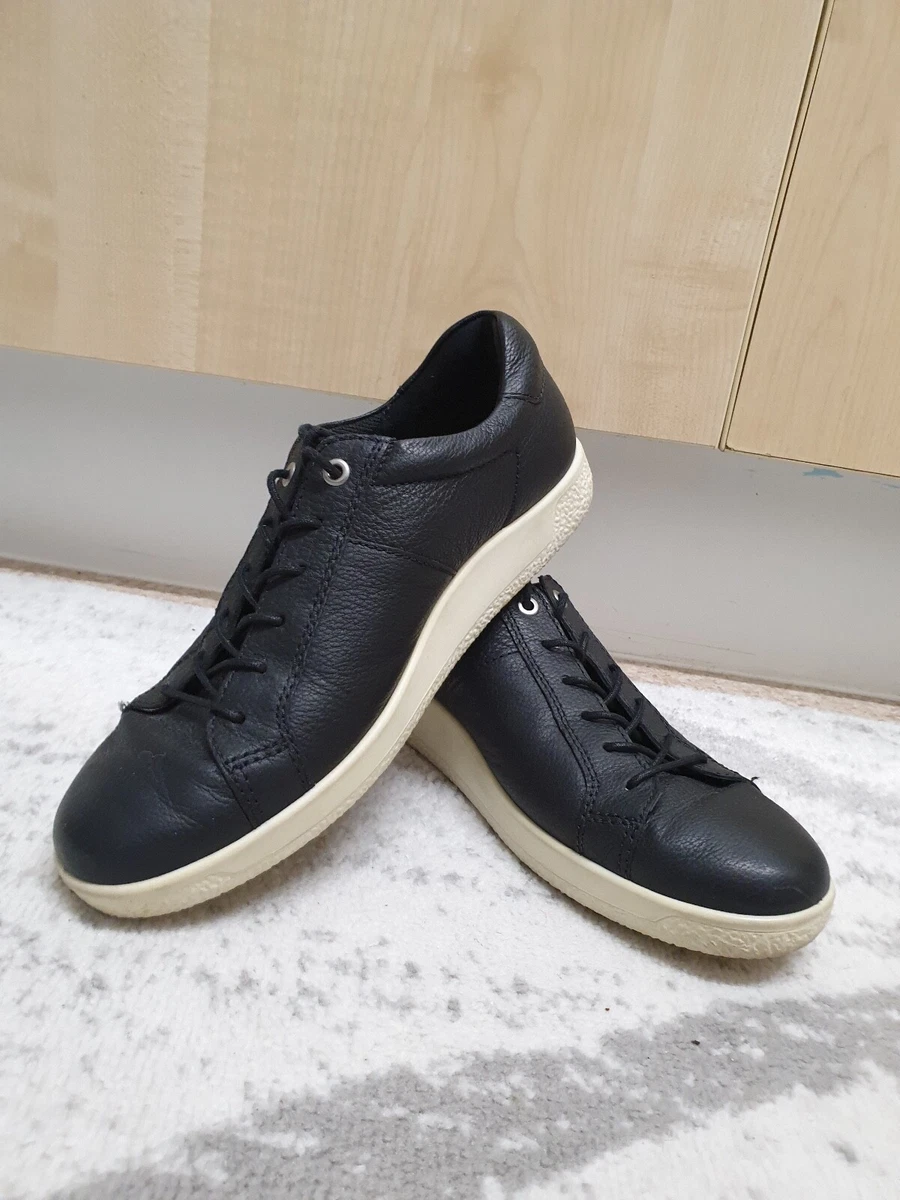 ECCO DANISH DESIGN MEN S AMAZING 100 LEATHER BLACK SHOES size UK7 EU40 US6