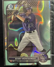 2022 Bowman Chrome Benny Montgomery Aqua Lava Wave #/150. BDC-155