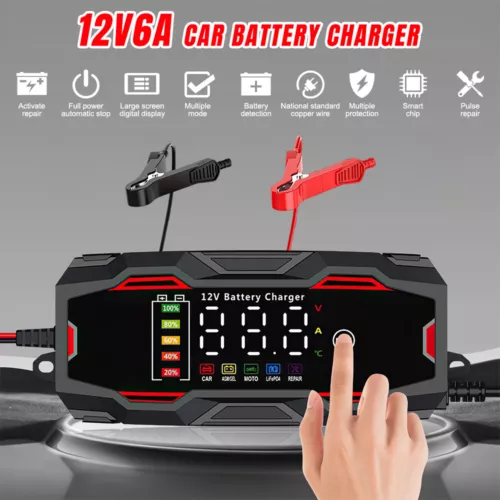 12V Smart Car Battery Charger Automatic Lifepo4 Repair Maintainer Trickle