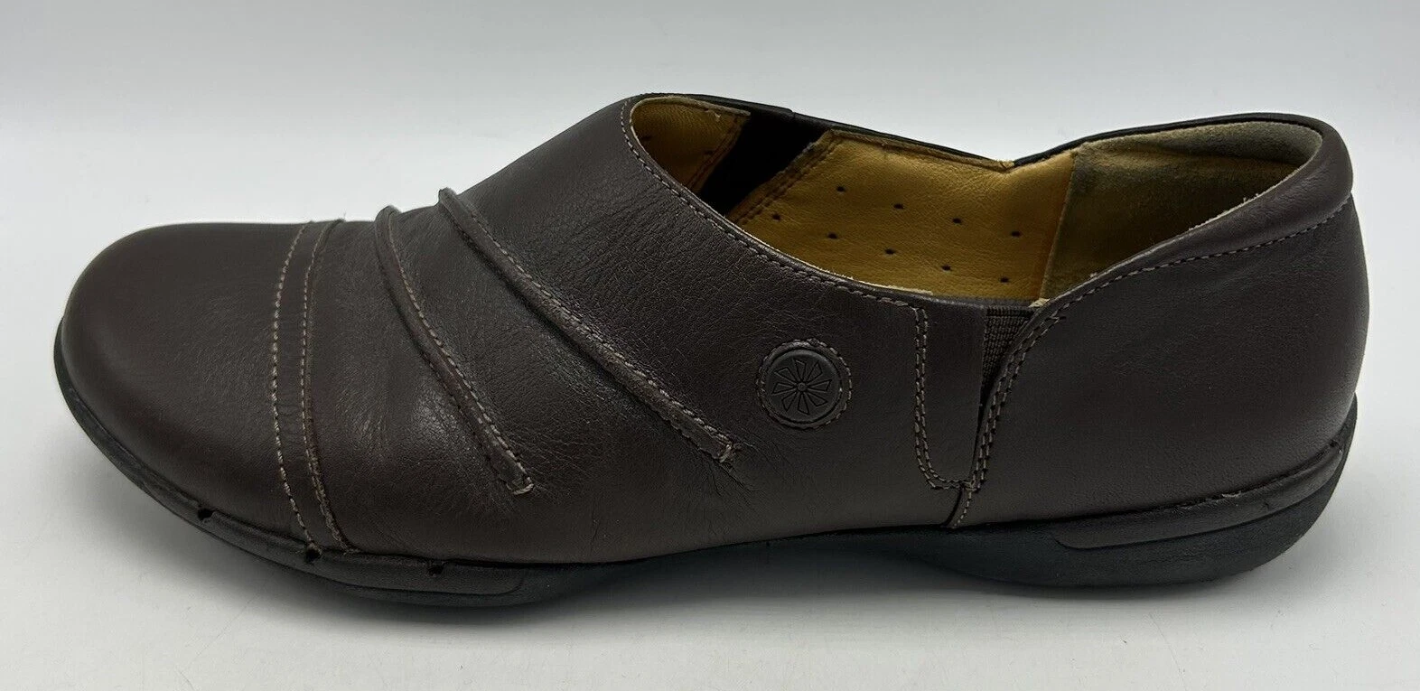 Mocassini Clarks Artisan donna 9 5 M pelle marrone slip on destrutturati comfort