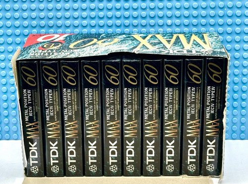 TDK MA-X 60 TYPE IV 1992 EUROPE BOX OF 10 CASSETTE TAPES (SEALED) - Picture 3 of 8