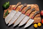 HAND FORGED DAMASCUS STEEL CHEF KNIFE Set Kitchen Knives Best USA gifts