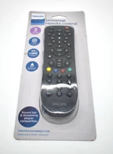 PHILIPS Universal Remote Control, Audio/Video 3 Device Black