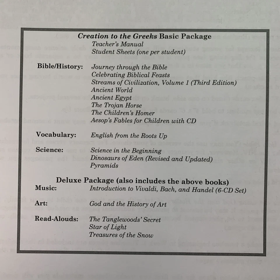 My Father's World  Creation to the Greeks Set Teacher's Manual and 8 Books ~ MFW - Image 4 of 4