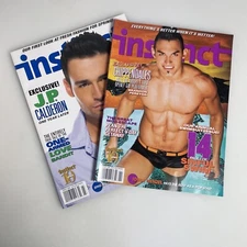 2x Instinct Gay Magazine February & March 2008 Brandon Pereyda, Idina Menzel
