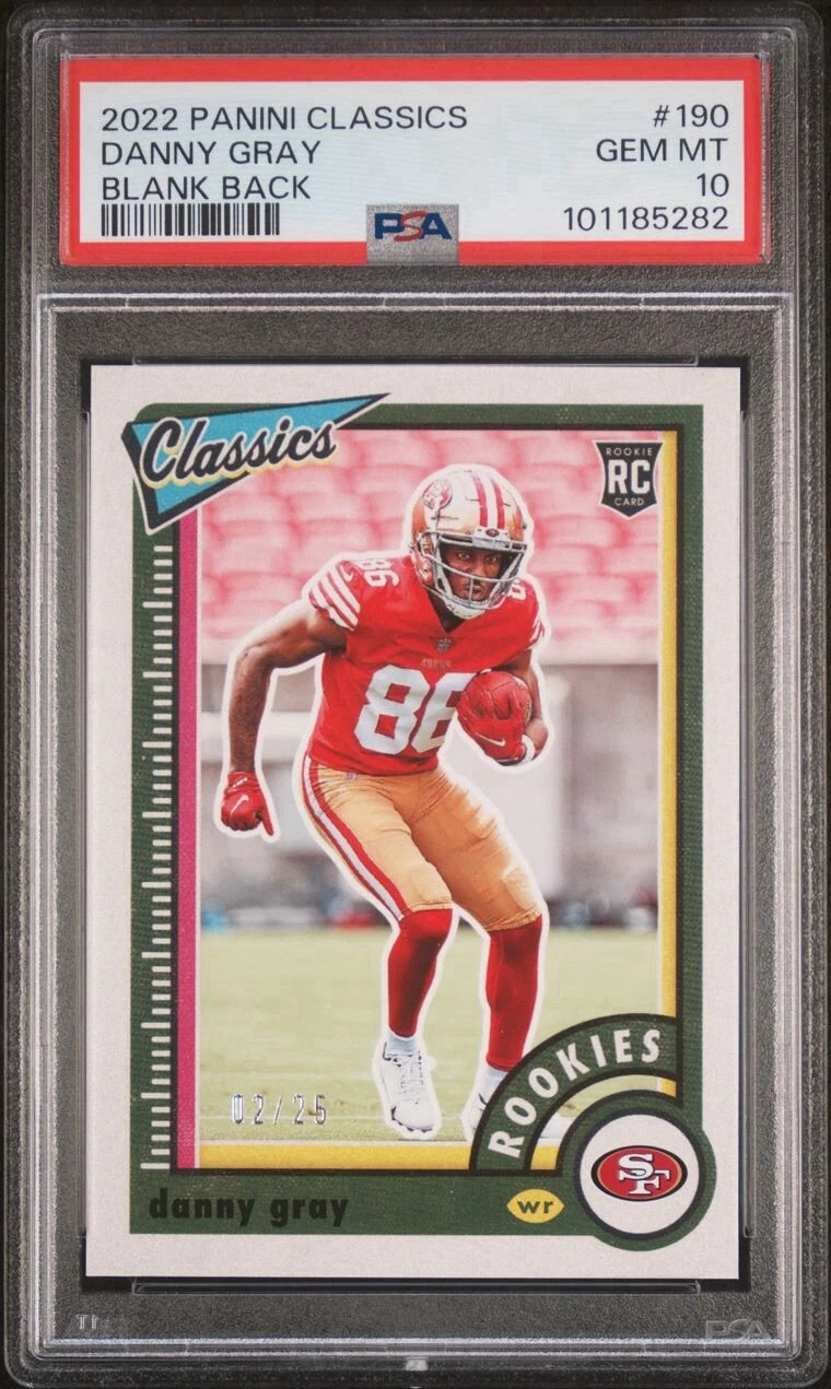 Danny Gray Panini Classics #190 Blank Back