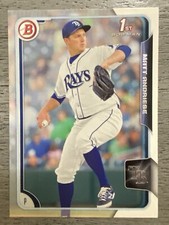 2015 Bowman 1st. Bowman Card #BP67 Matt Andriese Tampa Bay Rays