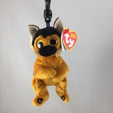 Ty Beanie Baby Bellies - ACE the German Shepherd (Plastic Key Clip 4 Inch) Plush