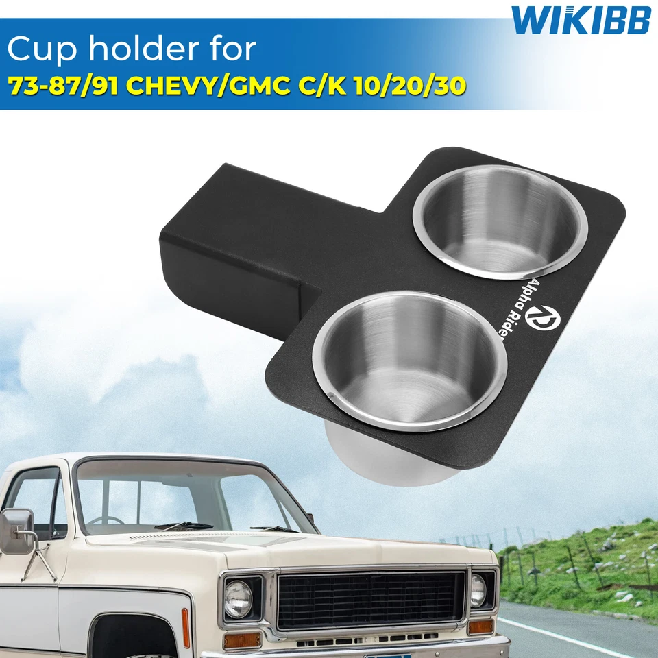 Juego de portavasos doble para camioneta Chevy GMC C10 C20 C30 K10 K20 K30 1973-1987 Foto 3 de 4