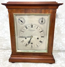 Antique LFS Chime 8 Bell 5 Gong Bracket Clock Runs Strikes Westminster Chimes