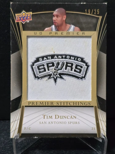 2007-08 NBA UD Premier PATCH /25 TIM DUNCAN #PS-TD