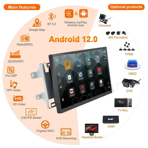 Radio de coche Android estéreo 2Din para Land Rover Range Rover Sport L494 2014-2017 - Imagen 3 de 11