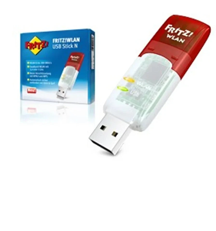 AVM FRITZ!WLAN USB Stick N v2 – WLAN Adapter 300 MBit/s – Dualband 2,4/5 GHz – N - Bild 2 von 4