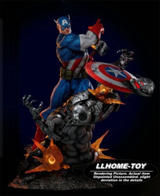 1/10 21cm Capitan America Ultron 3D Print GK Model Kit Unassemble Unpainted GK