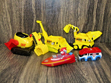 5 Paw Patrol Rubble Mixed Lot of Construction Vehicles by Spin Masters