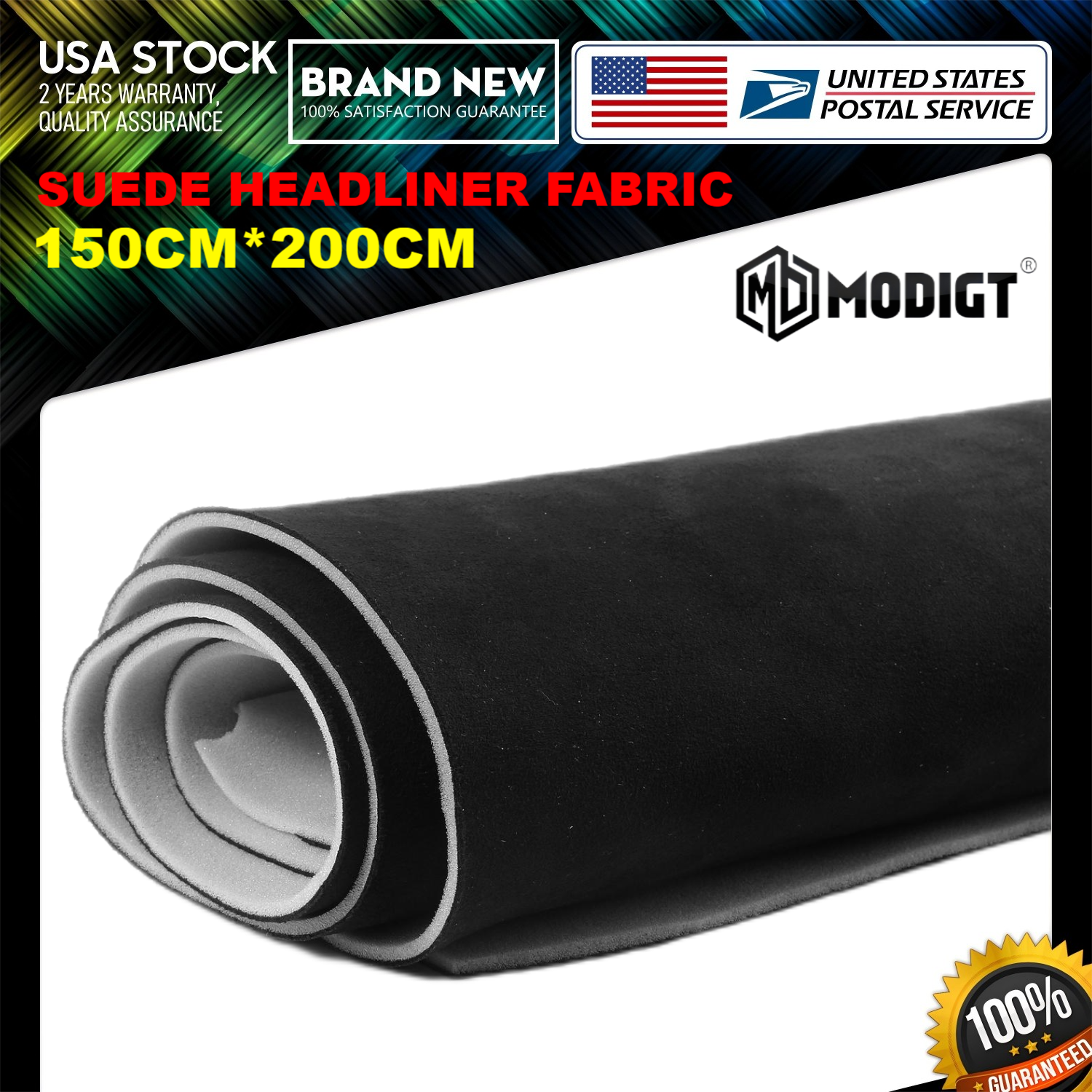 New Durable soft 32sqft Headliner Fabric Foam Backed Suede Auto Roof Liner