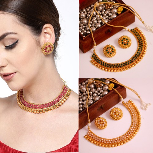 Indian Fashion Pearl Choker Necklace 