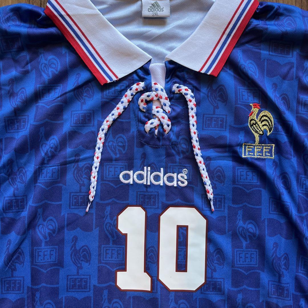 Zidane 10 2XL France National Team 1996 Meyott Home Football Zidane 10 2XL France National Team 1996 Meyott Home Football