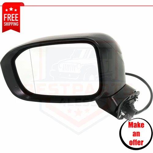 NEW Mirror, LH Driver Left Side, HO1320282 76258TR4C01-PFM for 14-15 Honda Civic