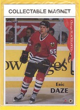 Eric Daze Chicago Blackhawks 1996 Maggers 2 pc Hockey Magnet Set MIP