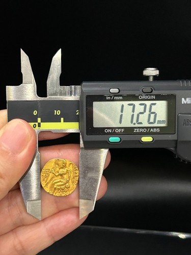 (2.72g)Authentic Gupta Empire 1/4dinar Ancient 18K Solid GOLD COIN Rare#P31 - Picture 19 of 19