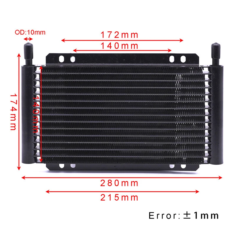 15Row AN 10 Rapid Cool Universal Aluminum Transmission Oil Cooler Automatic Kit - Image 3 of 4