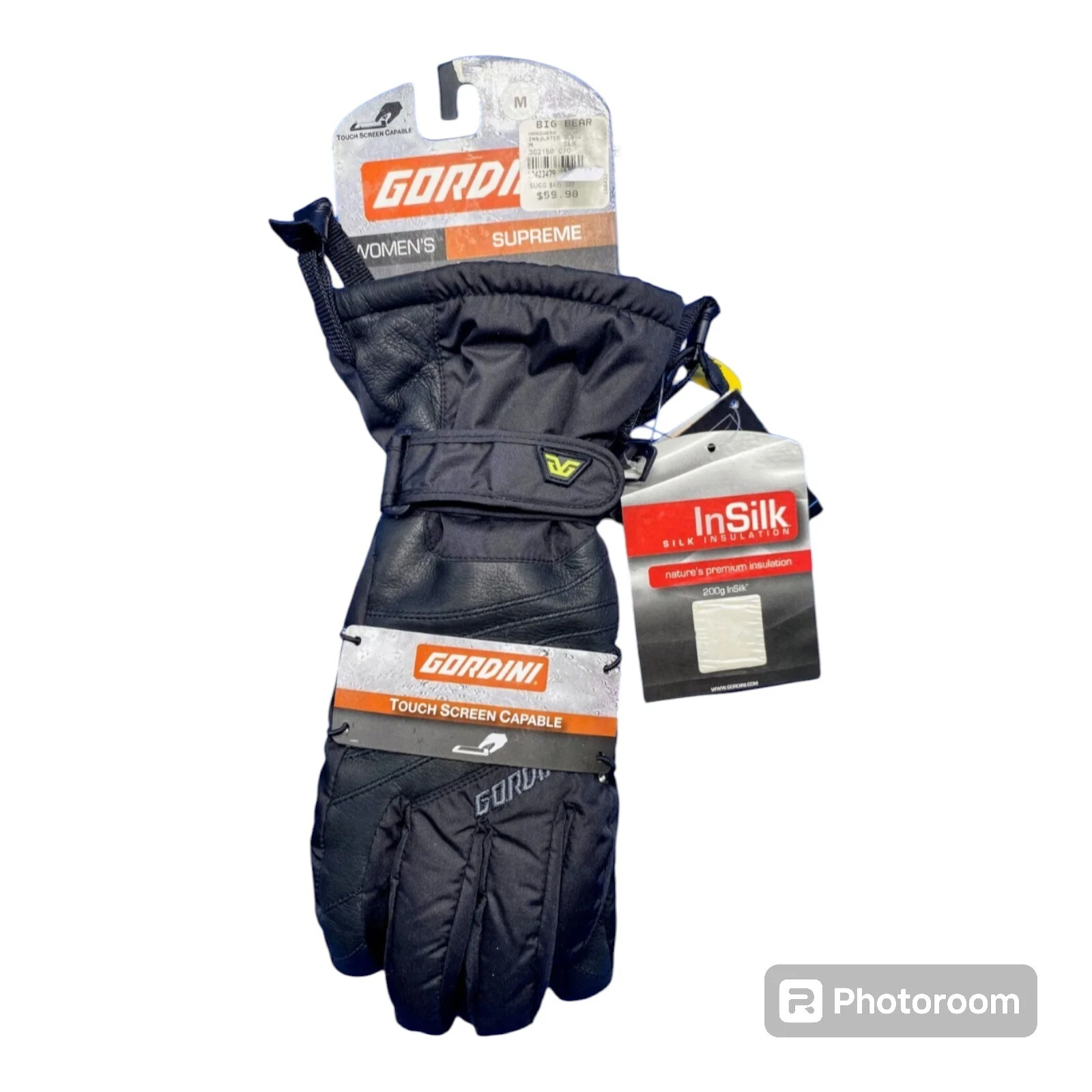 Gants de ski Gordini Supreme STYLE 3G2150 taille Med écran tactile en soie