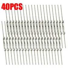 40 X Magnetic Glass Reed Switch 2 x 14 mm Normally Open N/O 2-Pin Low Voltage US
