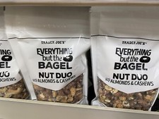 3 Packs Trader Joe's Everything But the Bagel Nut Duo Almonds Cashews 8 OZ Each