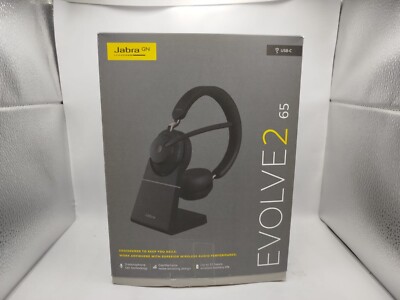 (B) Jabra Evolve2 65 Stereo Kopfhörer Kabellos Kopfband Büro/Callcenter USB-A