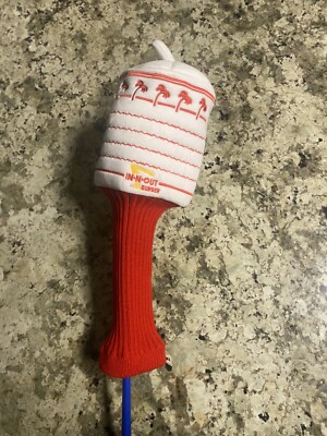 In N Out Burger Golf Club Head Cover (Red Drink Cup) New INO
