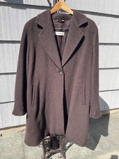 Marina Renaldi Alpaca Wool Coat, Brown, Women's Size 21 (us Size 12)