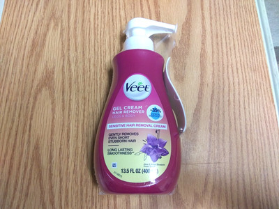 Veet Hair Remover Gel, 13.5 Ounce, Sensitive Formula with Aloe & Violet blossom