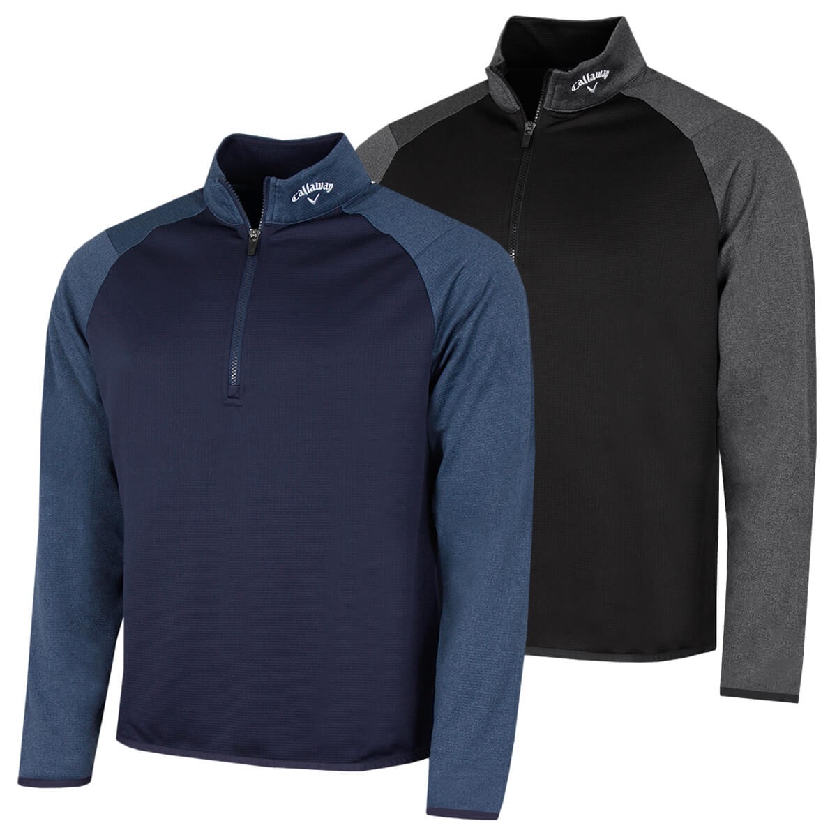 Callaway Golf Mens 2025 Ace Long Sleeve 1/4 Zip Waffle Sport