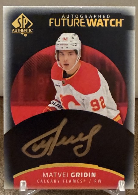 2025-26 SP Authentic Matvei Gridin RC Auto Future Watch Mystery Black Upper Deck