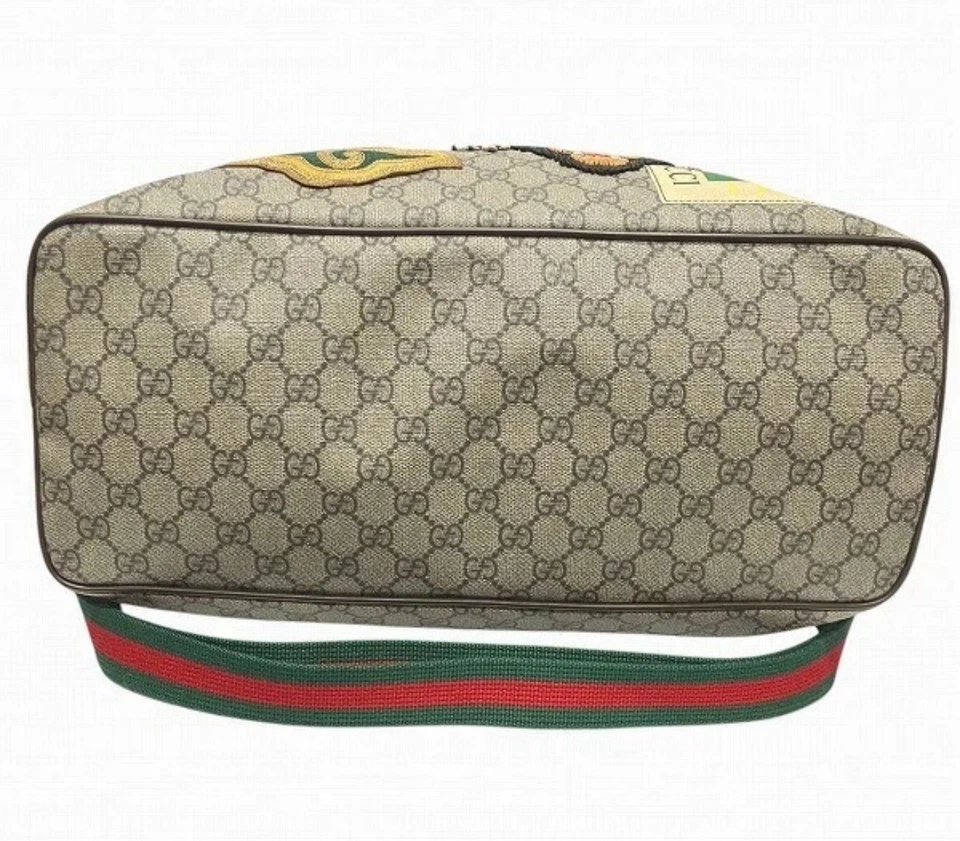 GUCCI Courier 474085 Bolso de Mano 2 Vías Bolso de Hombro Tigre Gato GG Supreme x Cuero Foto 2 de 4
