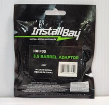 New - Install Bay IBFF35 3.5mm to 3.5mm barrel adapter headphone jack
