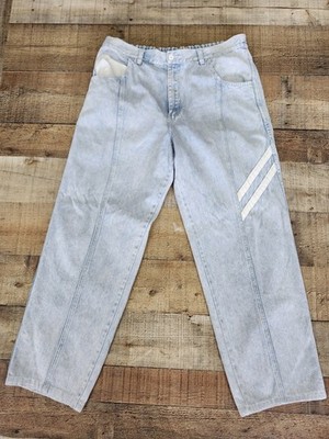 Vtg 80s Brittania Britt Sports Elastic Waist Denim Pants Sz M(32) Great Shape