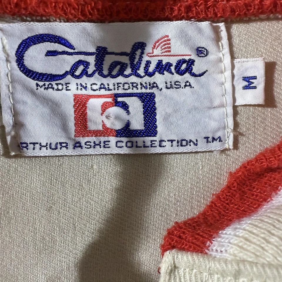 Chaqueta Catalina De Colección Para Hombre Mediana Colección Arthur Ashe Tenis Años 80 EE. UU. Foto 3 de 4