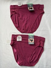 NEW Bali Women's Breathe Lace High-Cut Underwear DFCMHH 2 Pair Women  s XLarge 8