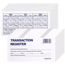 24 PCS Check Registers for Personal Checkbook, Easy to Read Checkbook...