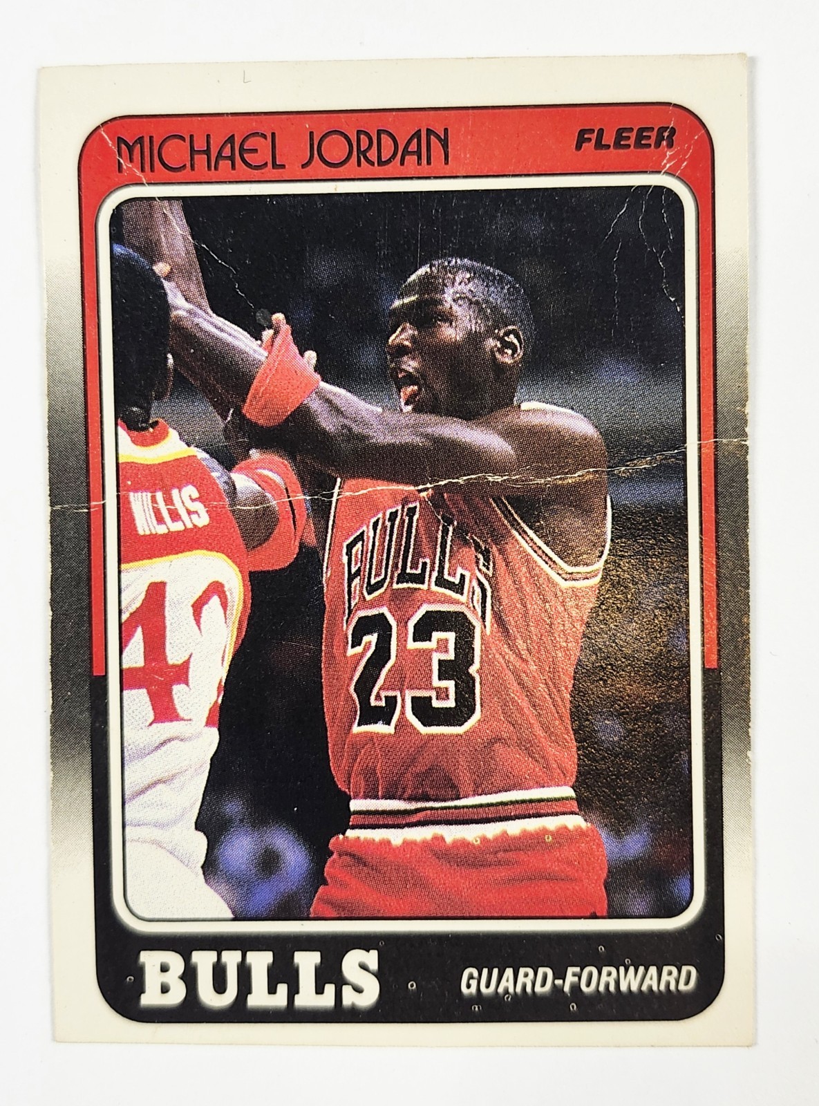 1988 Michael Jordan Fleer Basketball Card #17 NBA Chicago Bulls RARE! MUST OWN
