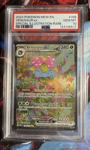 2023 POKEMON MEW EN-151 SPECIAL ILLUSTRATION RARE #198 VENUSAUR EX PSA 10