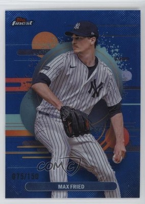 2025 Topps Finest Uncommon Blue Refractor 75/150 Max Fried #129 1pr8