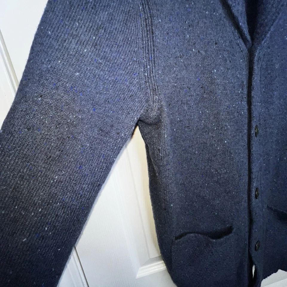 Rag & Bone Men’s Small Blue 100% Wool Cardiff Cardigan Shawl Sweater Jacket S - Image 4 of 4