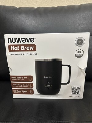 Nuwave Hot Brew Self-Heating Travel Mug with LED Display and Brewing System