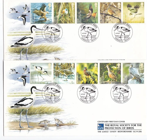 GB 2007 BIRDS COVERCRAFT FIRST DAY COVERS